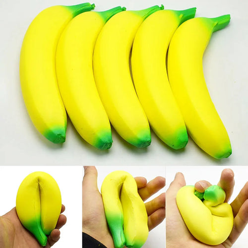 Anti-stress Squish Banana Toys Slow Rising Jumbo Squishy Fruit Squeeze Toy Funny Stress Reliever AntiStress Reduce Pressure Gift