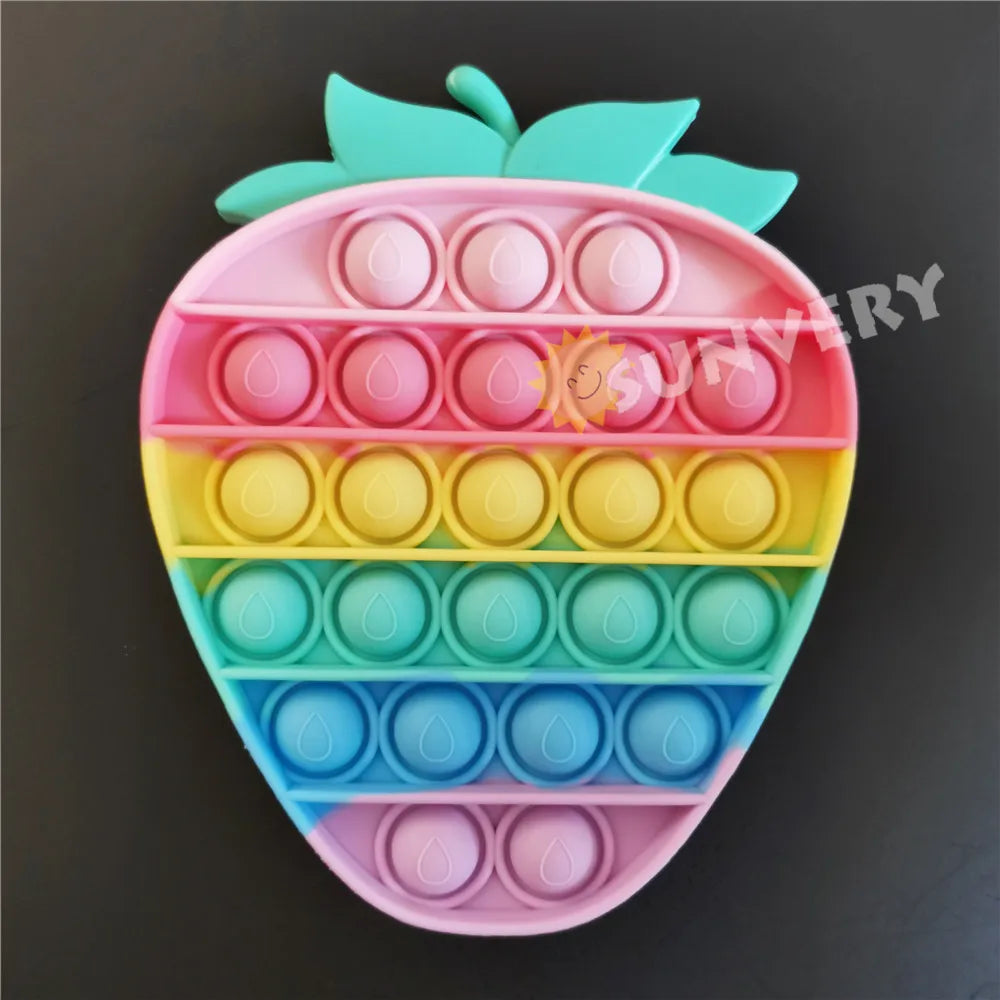 Animal Fidget Toys for Children Adults Kawaii Trend Figet Toy Kids Fun Push Bubble down Antistress toy Girls Boys Birthday Gift