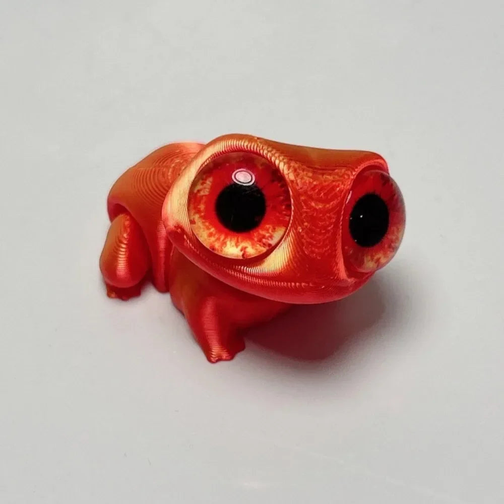 Cute Big Eyes 3D Printed Frogs Ornament Cartoon Realistic 3D Printed Frog Model Figurine Handicraft 3D Printed Frog Toy Kids