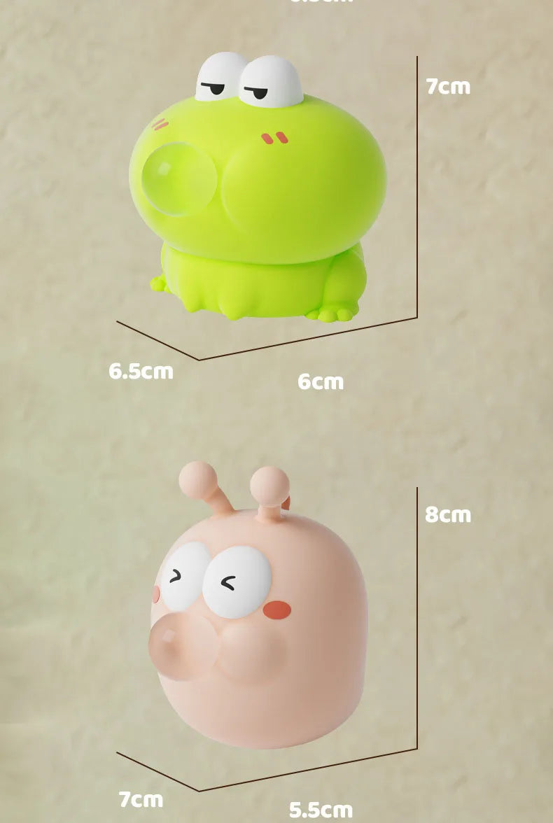 Cute Animal Spitting Bubbles Squish Squeeze Toy Anxiety Stress Relief Sensory Antistress Toys For Adults Birthday Christmas Gift