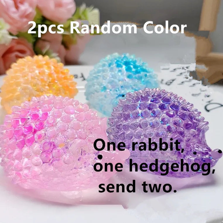 kids Anti-stress Soft TPR Slow Rebound Sequins Maltose Pinch Toy Stress Relief Elastic Squeezing Colored rabbit Decompression