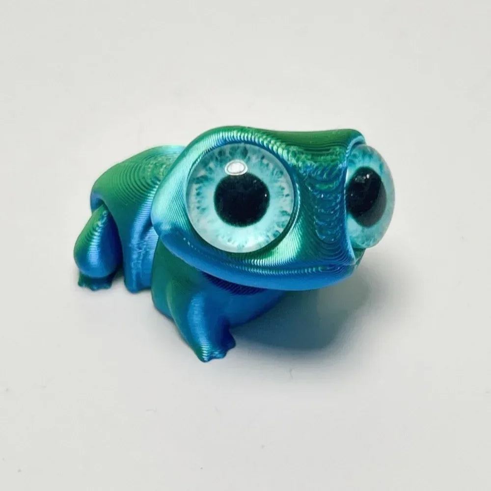 Cute Big Eyes 3D Printed Frogs Ornament Cartoon Realistic 3D Printed Frog Model Figurine Handicraft 3D Printed Frog Toy Kids