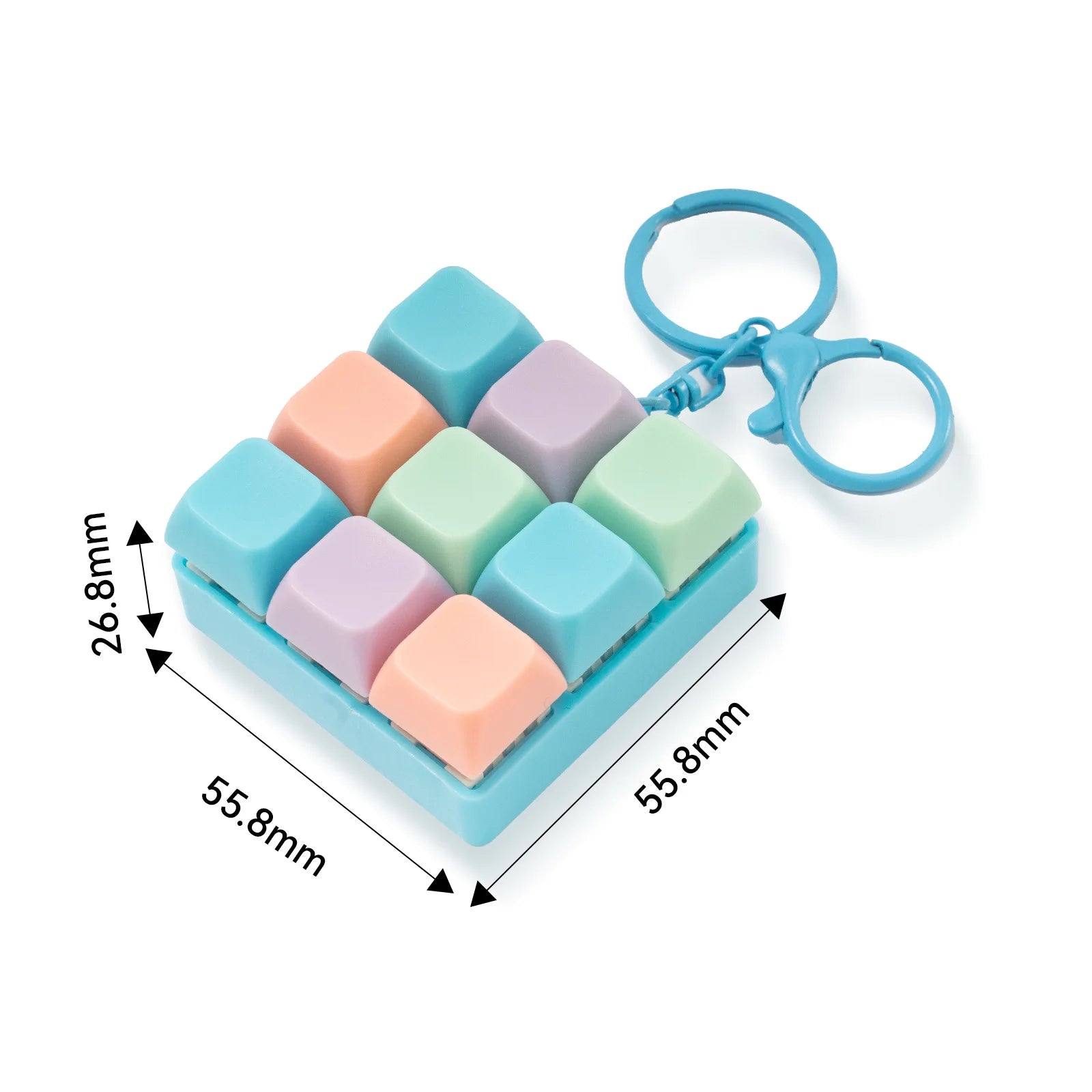 Fidget Decompression 9 Keyboard Key Toy For Adults Antistress Toys Boys Girls Anti Stress Finger Keyboard Games Keychain