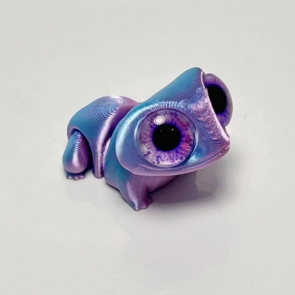Cute Big Eyes 3D Printed Frogs Ornament Cartoon Realistic 3D Printed Frog Model Figurine Handicraft 3D Printed Frog Toy Kids