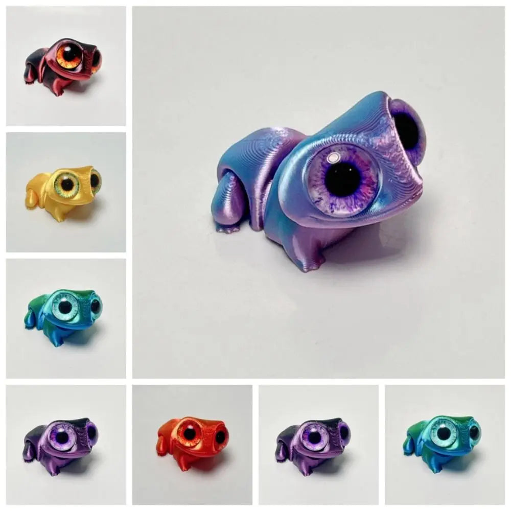 Cute Big Eyes 3D Printed Frogs Ornament Cartoon Realistic 3D Printed Frog Model Figurine Handicraft 3D Printed Frog Toy Kids