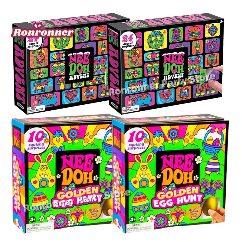 2026 New Needoh Golden Egg Treasure Hunt Box Toy With Squishy Surprise Squeeze Kid easter decoration Party Toy Birthday Gift