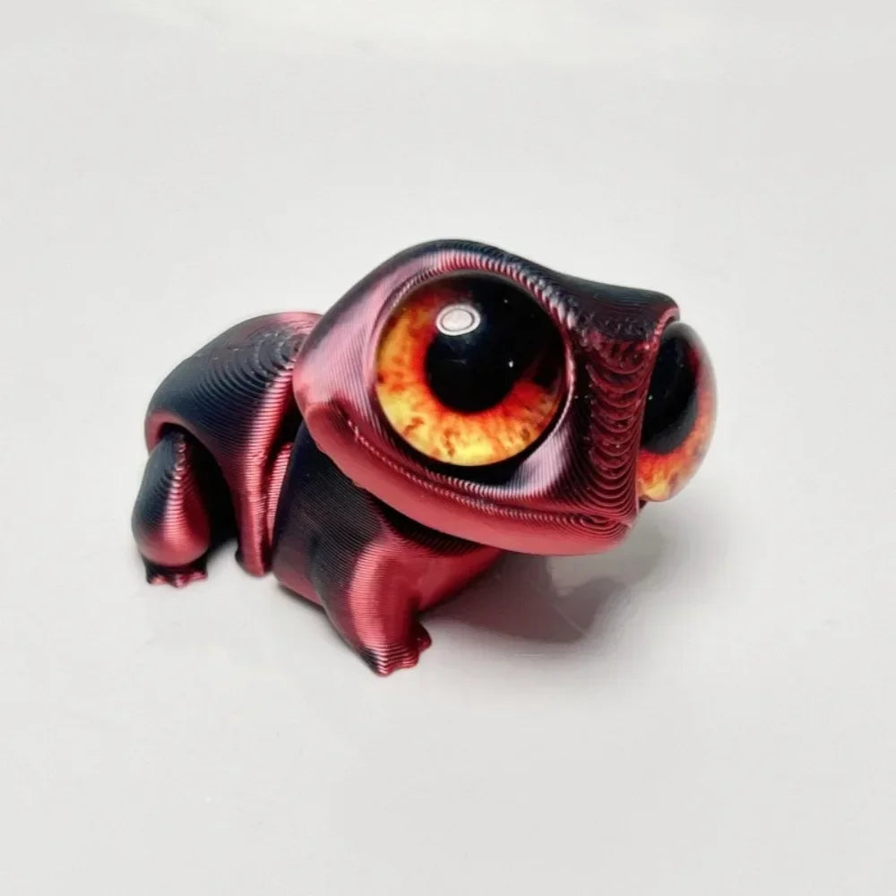 Cute Big Eyes 3D Printed Frogs Ornament Cartoon Realistic 3D Printed Frog Model Figurine Handicraft 3D Printed Frog Toy Kids