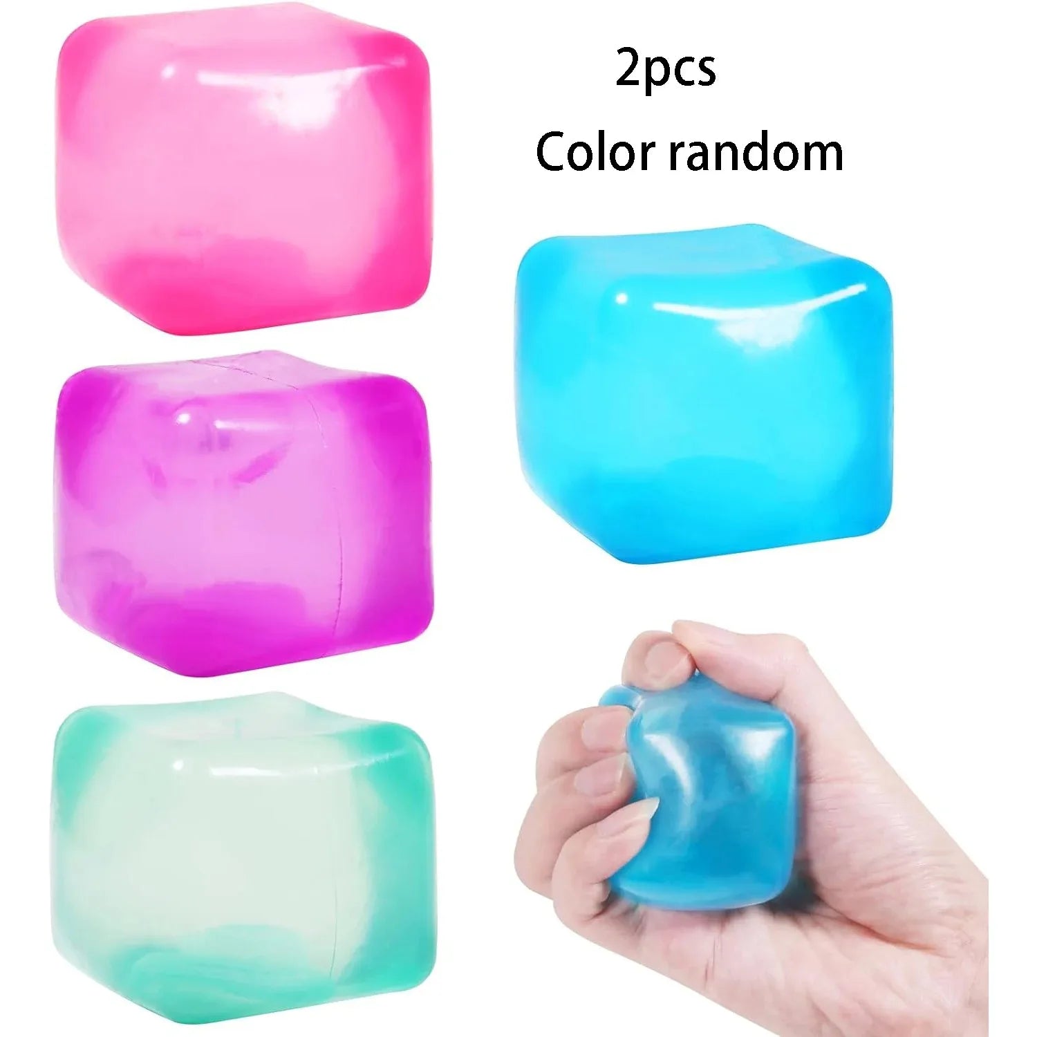 High Density Gel Ice Cube Square Decompression Vent Toy Squishy Stress Ball Squeeze Toys Stress Relief Sensory Toy squeeze toys