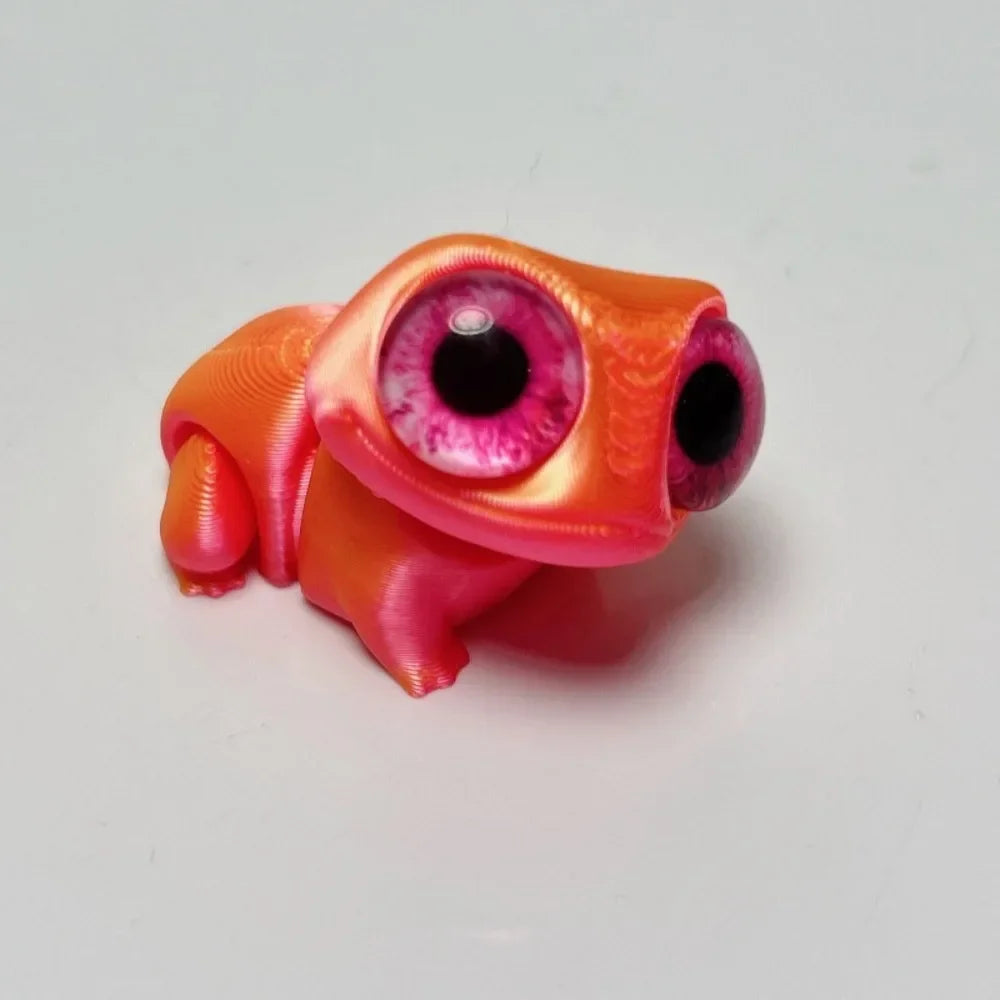Cute Big Eyes 3D Printed Frogs Ornament Cartoon Realistic 3D Printed Frog Model Figurine Handicraft 3D Printed Frog Toy Kids