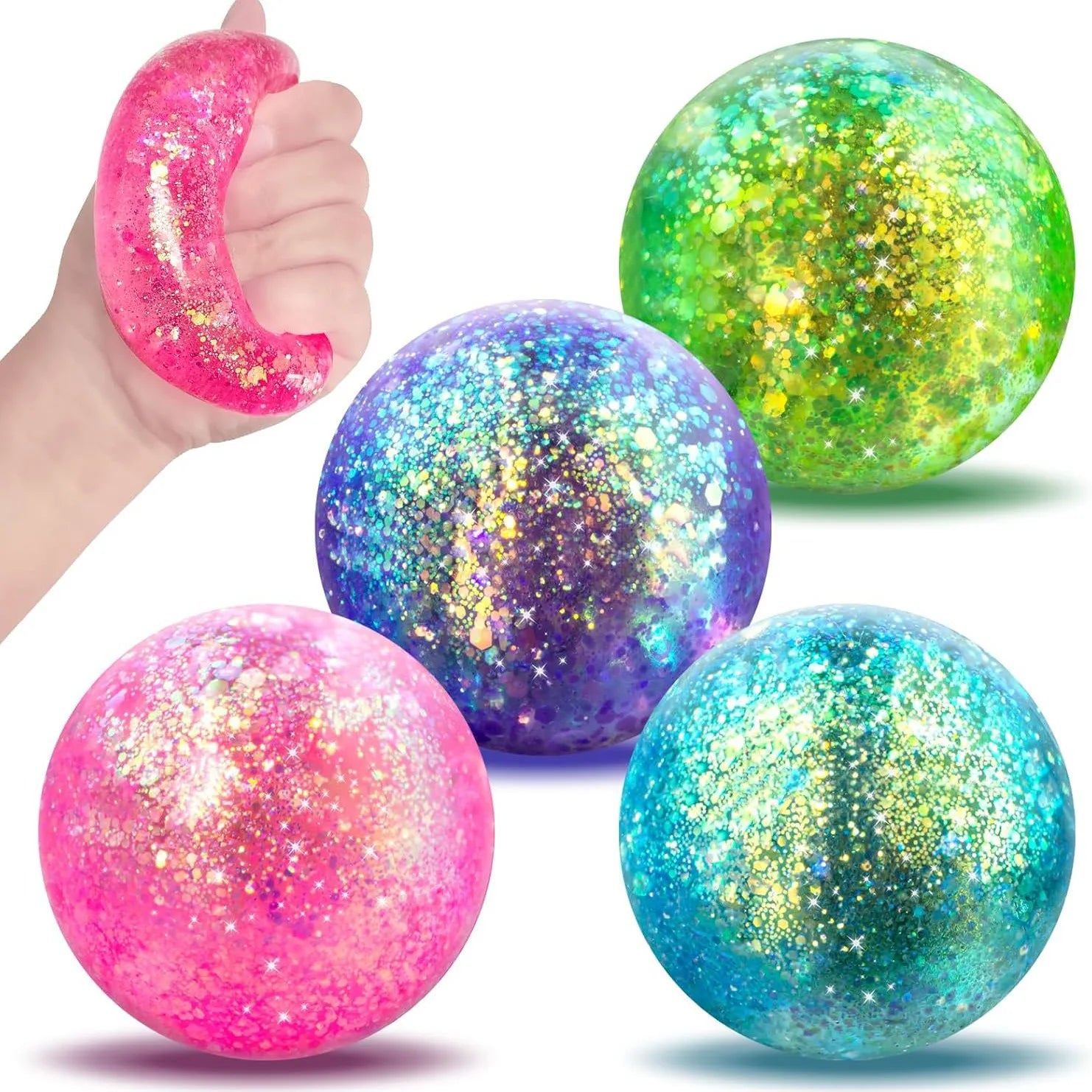 Maltose Colorful Aurora Stress Reliever Toy Cute Slow Rebound Squeezing Venting Toy for Children Adults Gift