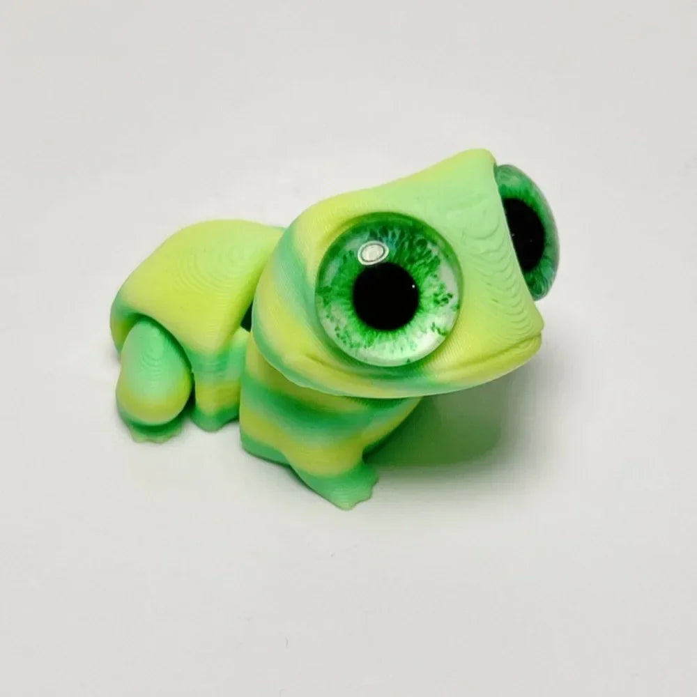 Cute Big Eyes 3D Printed Frogs Ornament Cartoon Realistic 3D Printed Frog Model Figurine Handicraft 3D Printed Frog Toy Kids
