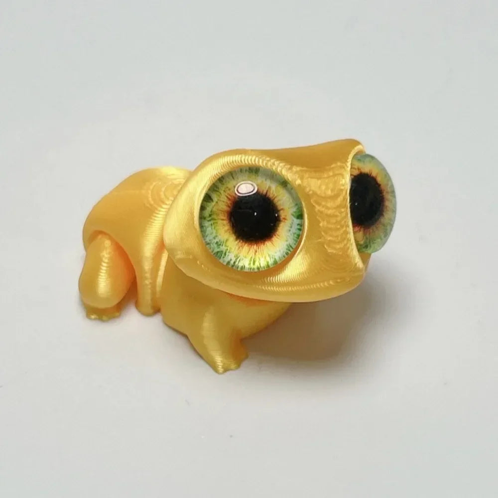 Cute Big Eyes 3D Printed Frogs Ornament Cartoon Realistic 3D Printed Frog Model Figurine Handicraft 3D Printed Frog Toy Kids